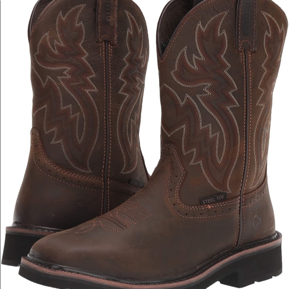 Wolverine Men’s ST Dark Brown/Rust Mens Size 7 and fits Women’s size 8 1/2